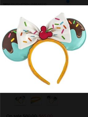 Loungefly Disney Minnie Ears Headband - Minnie Mouse Sweet Treats